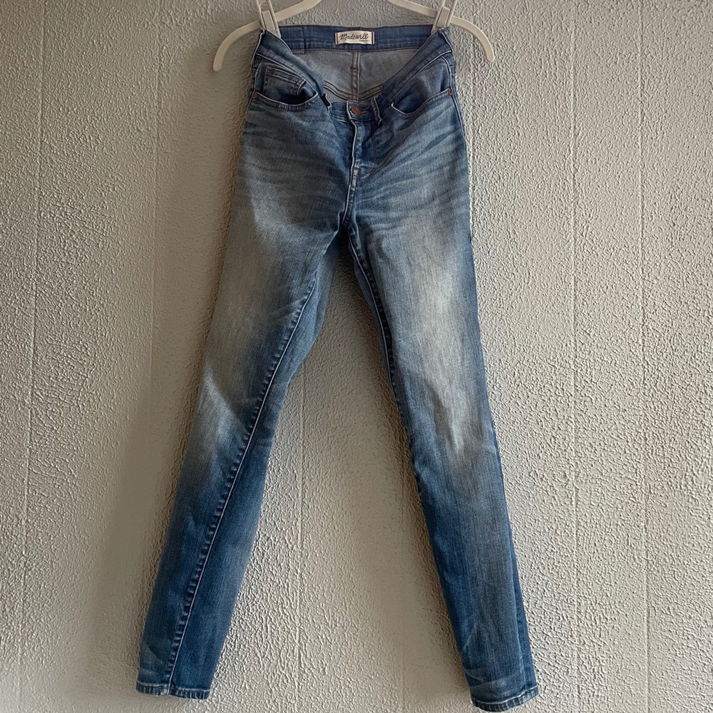 Madewell High Riser Skinny Jean in Thom Wash Sz 27